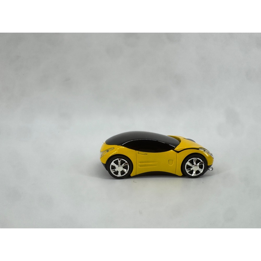 Yellow Sports Car Wireless Optical Mouse USB Receiver Novelty Computer Accessory